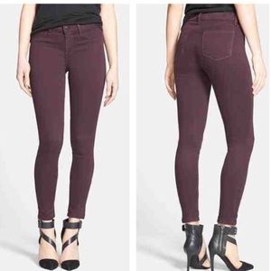J Brand Super Skinny Dark Plum Jeans 27